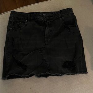 Wild Fable Black Distressed Mini Skirt